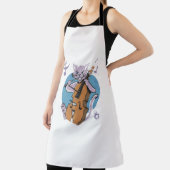 悲鳴キャットミュージシャン遊ズチェロ エプロン (インサイチュ)