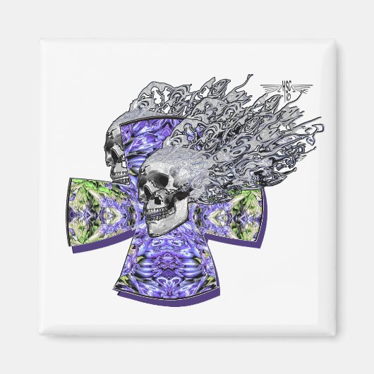 悲鳴スカル2 マグネット (正面)