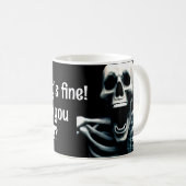 悲鳴スカル コーヒーマグカップ (正面右)