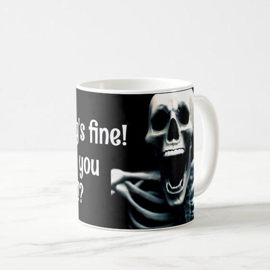 悲鳴スカル コーヒーマグカップ (正面右)