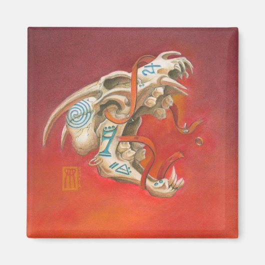 悲鳴スカル マグネット (正面)