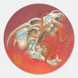 悲鳴スカル ラウンドシール