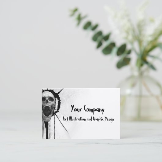 悲鳴スカル 名刺 (スタンド正面)