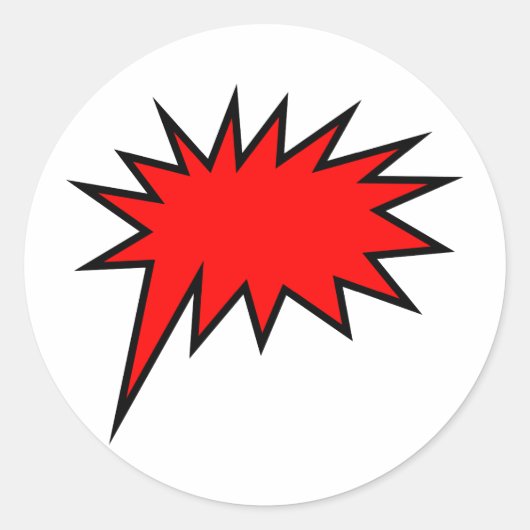 悲鳴バルーン ラウンドシール (正面)