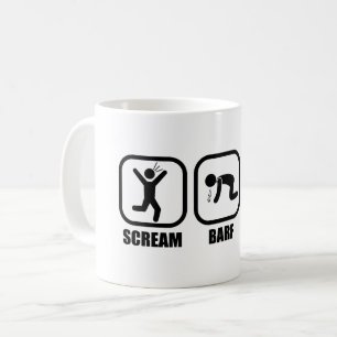 悲鳴バーフ登り コーヒーマグカップ