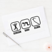 悲鳴バーフ登り 長方形シール (封筒)