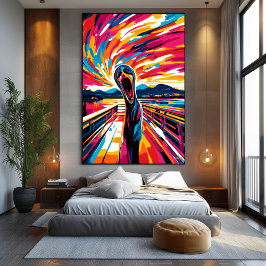 悲鳴ポップ・アートののアート・ビジョン キャンバスプリント