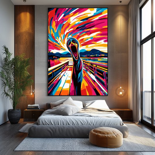 悲鳴ポップ・アートののアート・ビジョン キャンバスプリント