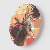 悲鳴ロバの壁時計 ラージ壁時計 (傾斜)