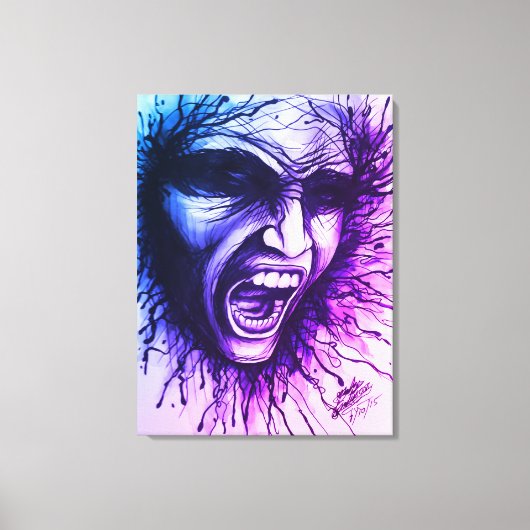 悲鳴顔 キャンバスプリント (正面)