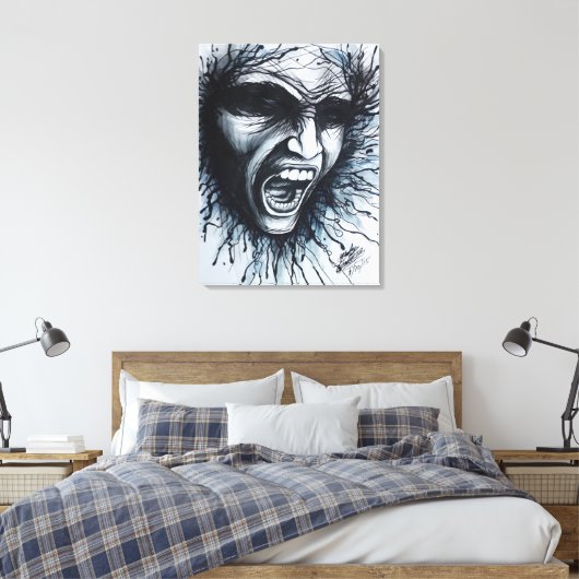 悲鳴顔 キャンバスプリント (インサイチュ (寝室))