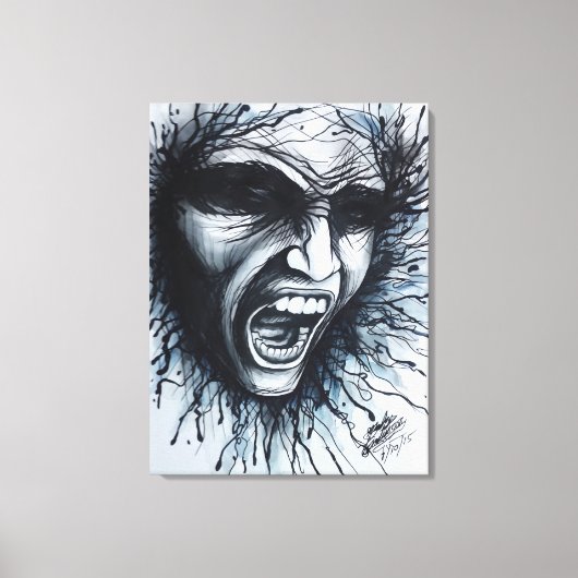 悲鳴顔 キャンバスプリント (正面)