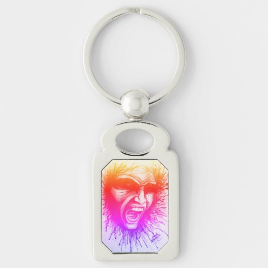 悲鳴顔 キーホルダー (正面)