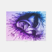 悲鳴顔 フリースブランケット (正面(横))