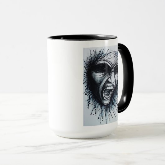 悲鳴顔 マグカップ (正面右)