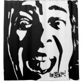 悲鳴顔 笑わされる シャワーカーテン (正面)