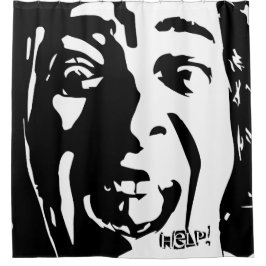 悲鳴顔 笑わされる シャワーカーテン