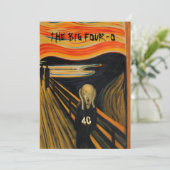 悲鳴 – 40歳おもしろいの誕生日 招待状 (スタンド正面)