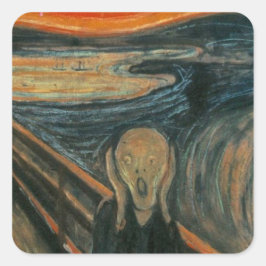 悲鳴 – Edvard Munch.の絵画アートワーク スクエアシール
