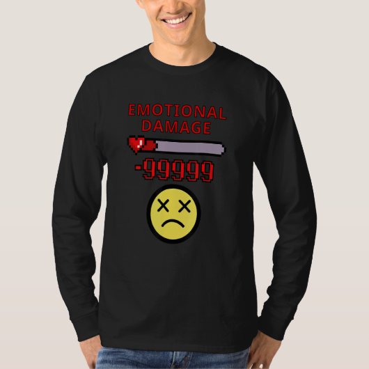 情おもしろい転が的損傷のミーム Tシャツ (正面)