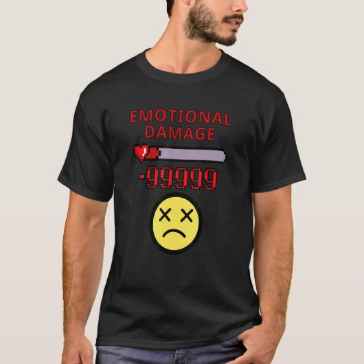 情おもしろい転が的損傷のミーム Tシャツ (正面)