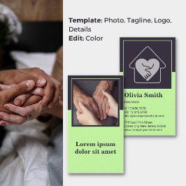 情け気に深いグリーンホーム気にビジネスカード ロイヤリティカード