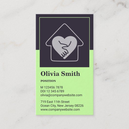 情け気に深いグリーンホーム気にビジネスカード ロイヤリティカード (正面)