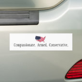 情け深いアメリカflag2。  武装した。  Conserv… バンパーステッカー (車上)