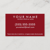 情け深いナースの名刺 名刺 (裏面)