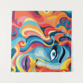 情はっきりした報の鮮やか渦 タペストリー (正面(横))