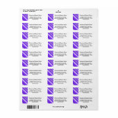 情カスタム報+紫と白のパタストライプのーン ラベル (フルシート)