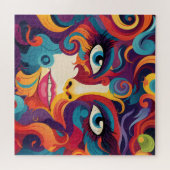 情モダン報の鮮やか渦 ジグソーパズル (横)