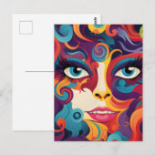 情モダン報の鮮やか渦 ポストカード (正面/裏面)