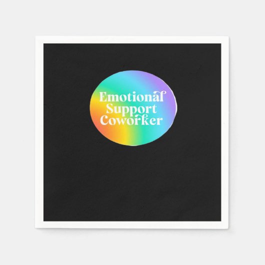 情動救済的な同僚おもしろい スタンダードカクテルナプキン (正面)