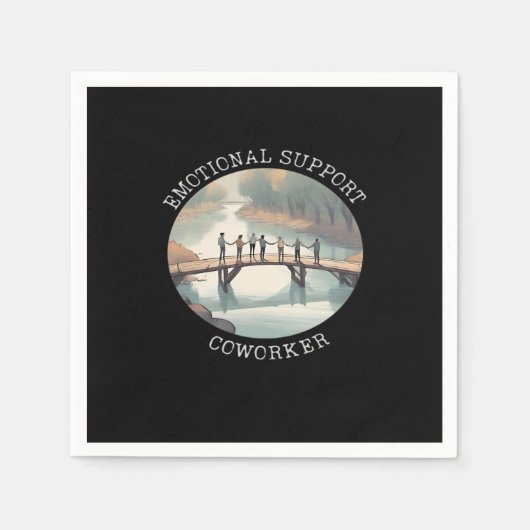 情動救済的な同僚やる気を起こさせる仲間 スタンダードカクテルナプキン (正面)