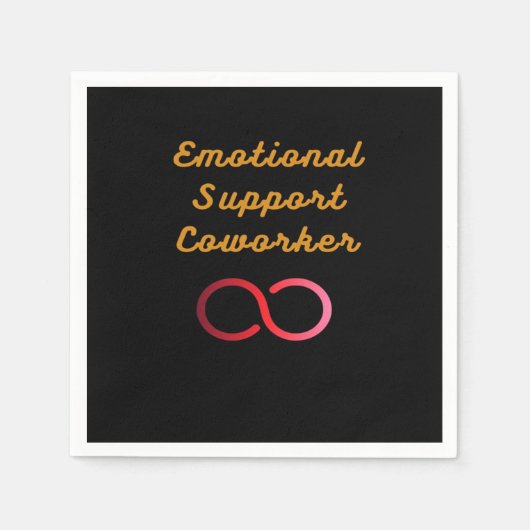 情動救済的な同僚 – クラシック労働日 スタンダードカクテルナプキン (正面)