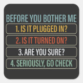 情報おもしろい技術テクニカルサポート スクエアシール (正面)