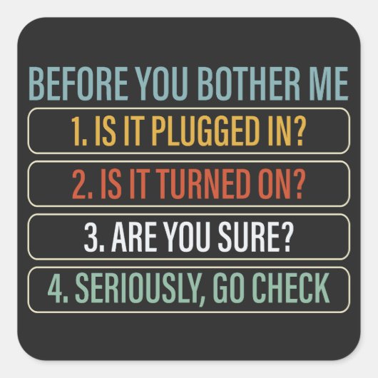 情報おもしろい技術テクニカルサポート スクエアシール (正面)