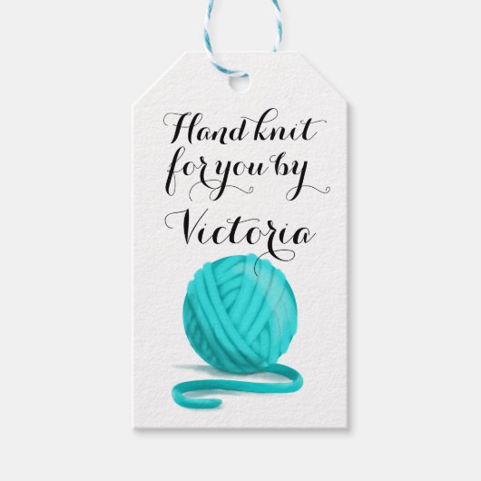 情報でパーソナライズされたニット気にした ギフトタグ (正面)