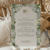情報と詳細のヴィンテージビクトリアンフローラ結婚の 箔招待状