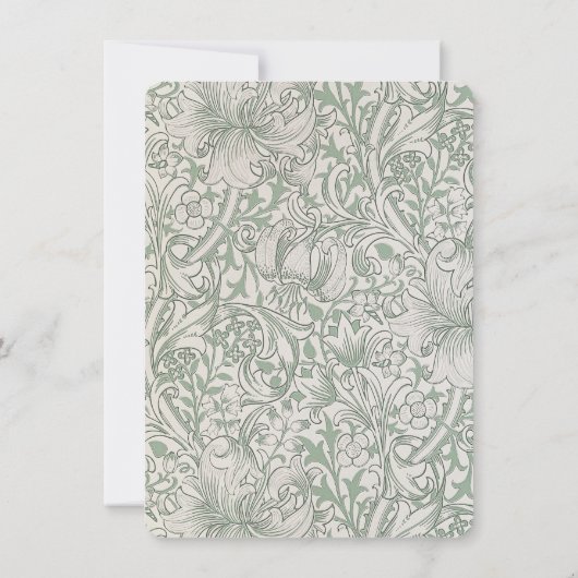 情報と詳細ゴールデンリリー結婚ズ・モリス 招待状 (裏面)