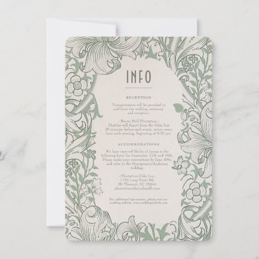 情報と詳細ゴールデンリリー結婚ズ・モリス 招待状 (正面)