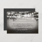 情報のための夜ランタンの結婚式の招待状 エンクロージャーカード (正面/裏面)