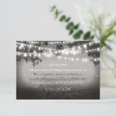 情報のための夜ランタンの結婚式の招待状 エンクロージャーカード (スタンド正面)