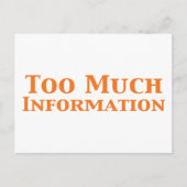 情報のギフトが多すぎる ポストカード (正面)