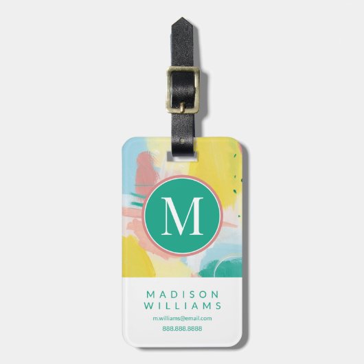 情報の追加 |フレッシュ顔抽象芸術 ラゲッジタグ (正面縦)