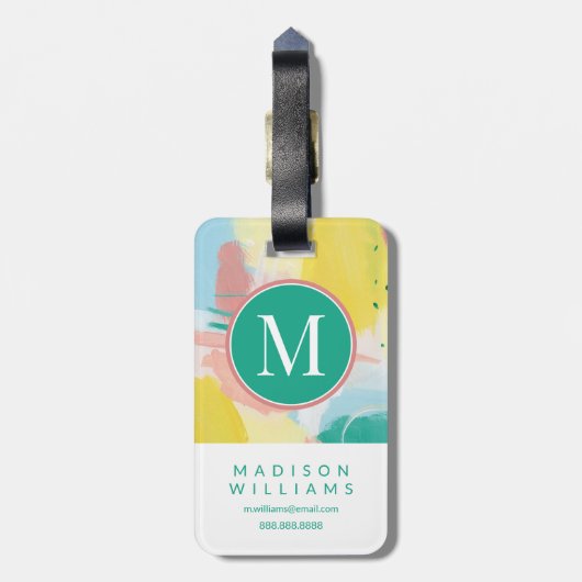 情報の追加 |フレッシュ顔抽象芸術 ラゲッジタグ (裏面縦)