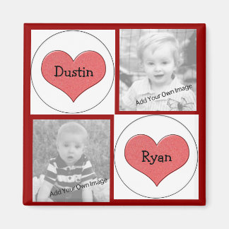 情報の追加、赤いハートフォト磁石 マグネット