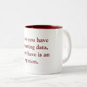 情報の間違いに立ち向かう！闘牛****!ツートーンCo ツートーンマグカップ (正面右)