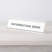 情報または問い合わせの作成 デスクネームプレート (正面)